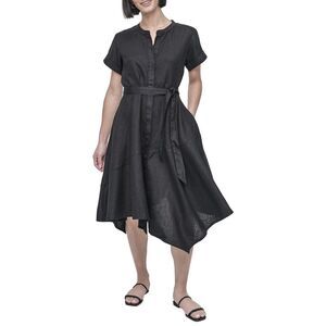 Dkny Womens  Linen Wrap Dress